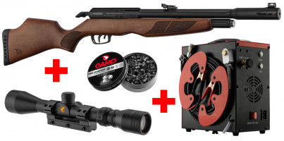 Pack Gamo Riser Punisher 5.5 mm 40 J + Scope 3-9 x 40 WR + Arrow PCP Flex Pump + Pro Magnum ...