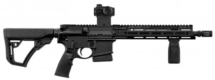 Pack Daniel Defense DDM4V7-S Black 11.5'' cal.5.56 + Red dot Primary Arms 2 MOA + Montage point rouge