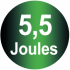 Energy 5.5 joules